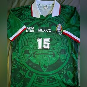 Mexico National Soccer Team Jersey Luis Hernandez 1994 World Cup Kit XL